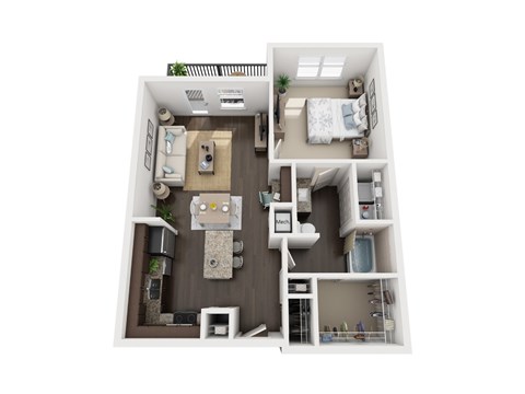 A3 floor plan at Civic at Frisco Square Apartments, Frisco, TX, Texas